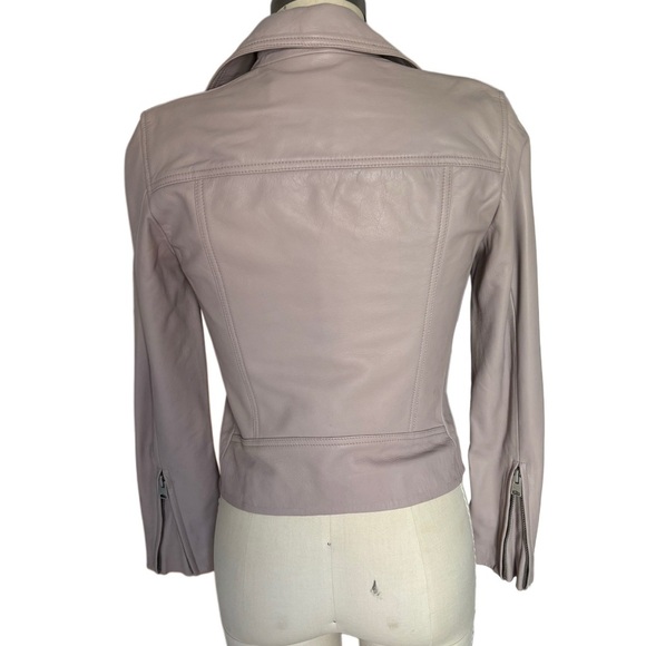 AllSaints Blush Leather Jacket, size S, NEW - Picture 4 of 8